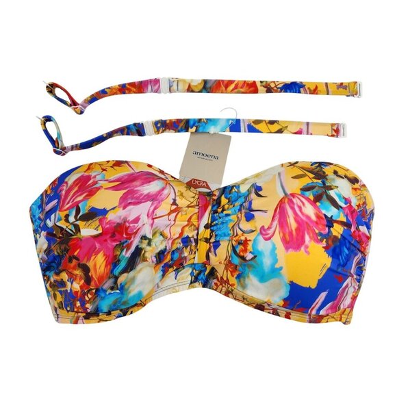 Amoena Womens Floral Underwire Bikini Top With Adjustable Straps - Size 18 US/CA - Picture 10 of 11